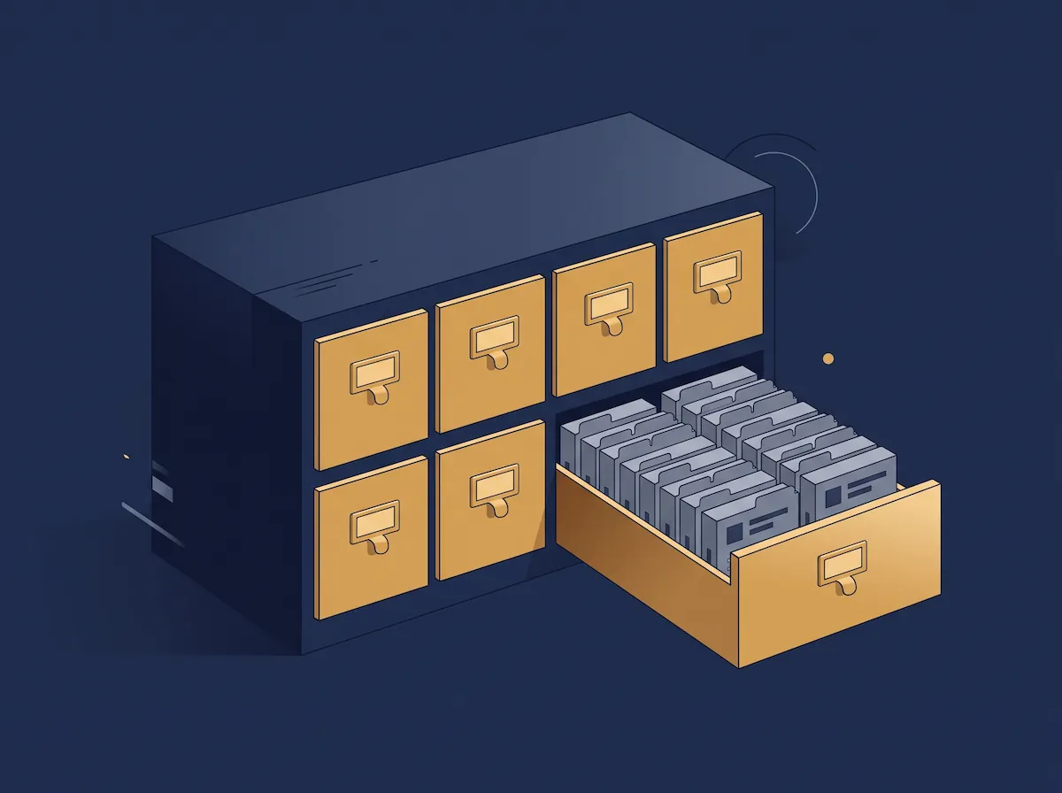 Thousands of products. Eight drawers.