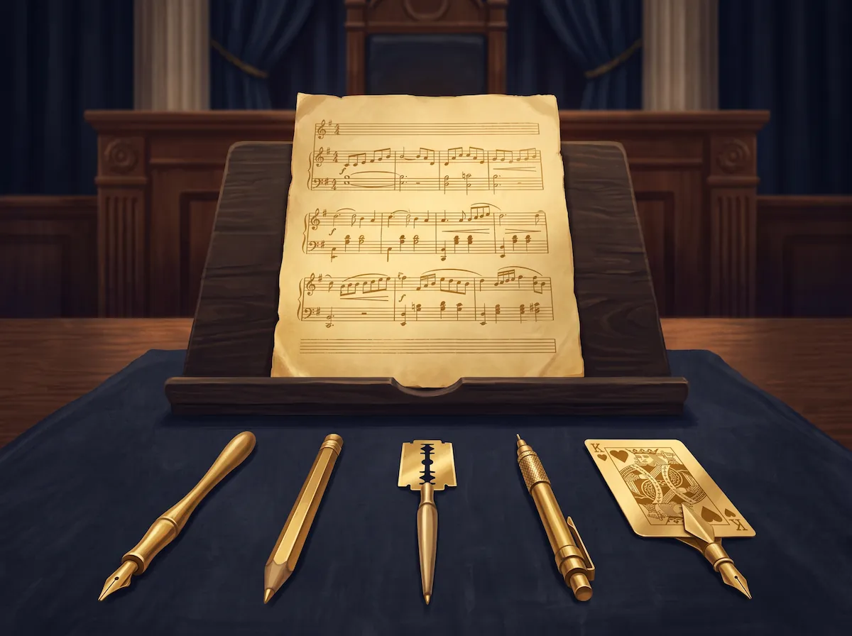 Five instruments of judgment. One defendant: everything that isn't serving the song.