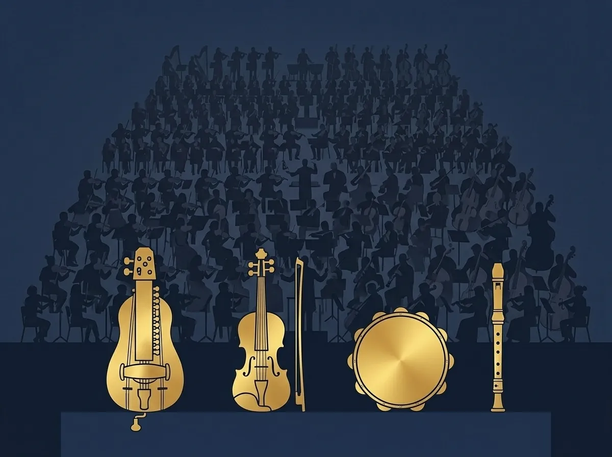 The identity comes from the world's specificity, not the composer's signature.