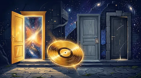 Distribution follows the audio. The file decides which doors open.