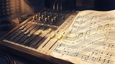 The faders are where the arrangement gets finalized.